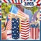 3 Pcs Patriotic Decorations 4th of July Table Decor Red White Blue Decorations Memorial Day Wood Block Sign and Centerpiece for Home Office Independence Day Tiered Tray Decor(Striped Style)